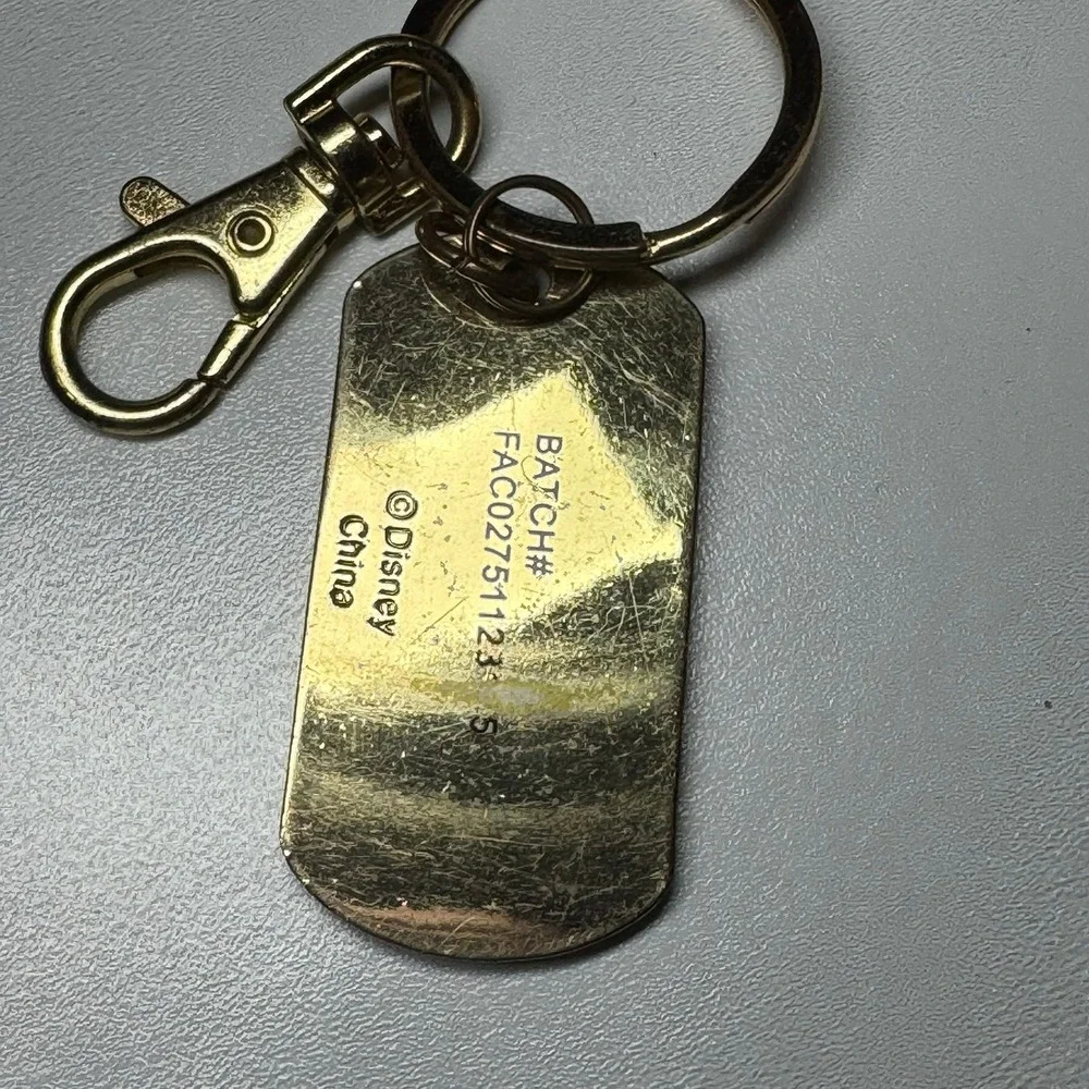 Disney The Lion King Gold‎ Keychain Metal Dog Tag Keychain Clip